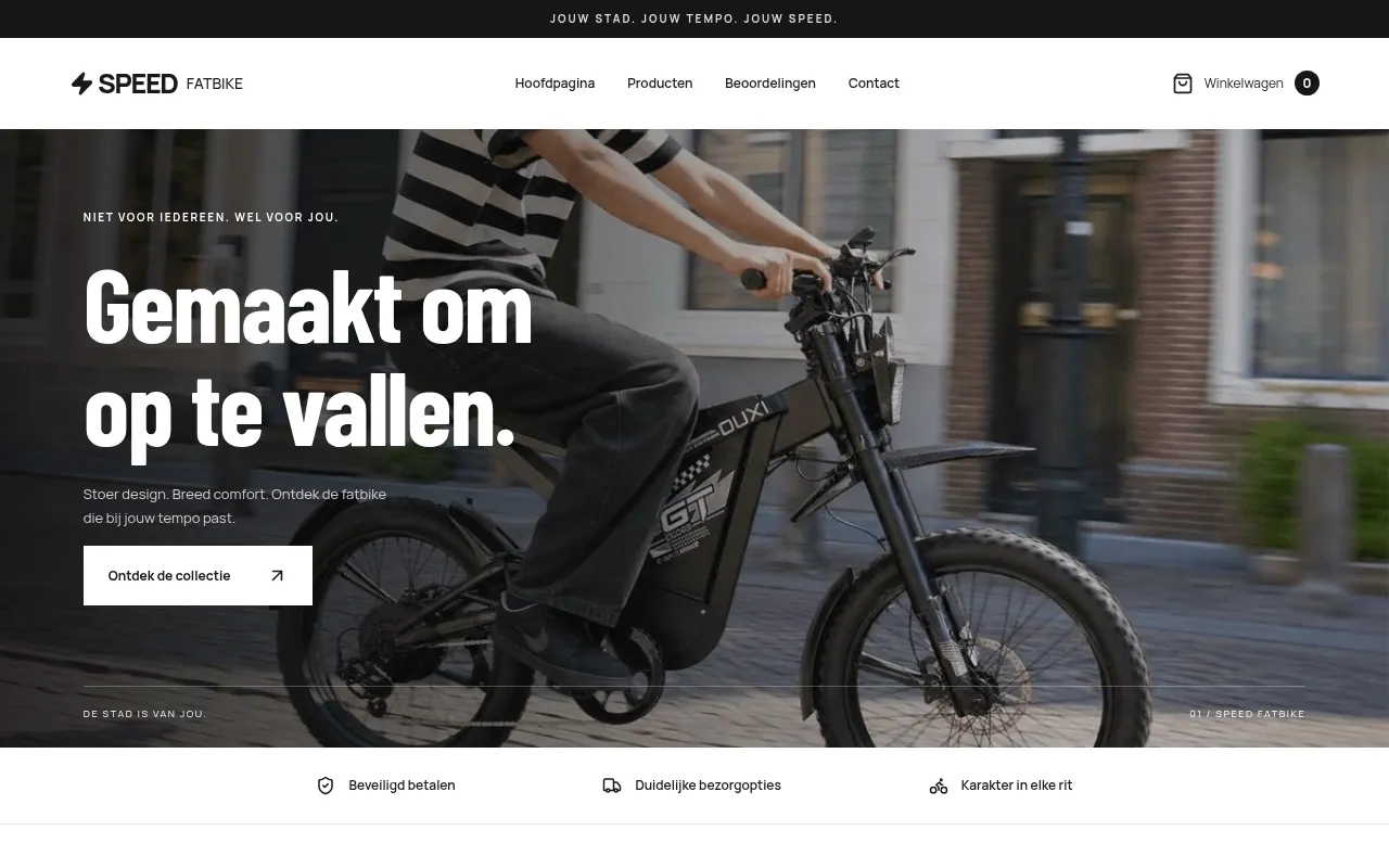 Screenshot of speedfatbike.nl