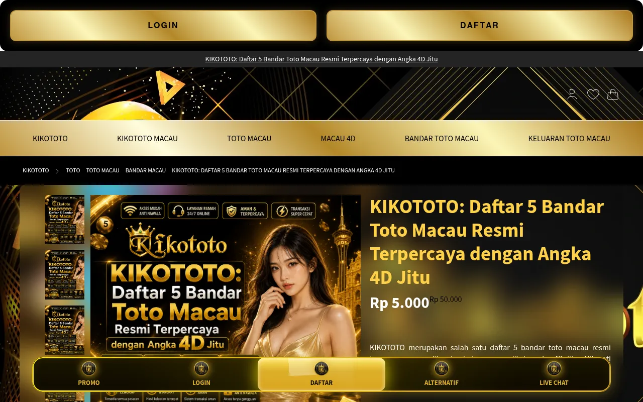 Screenshot of prediksitoto7788.com