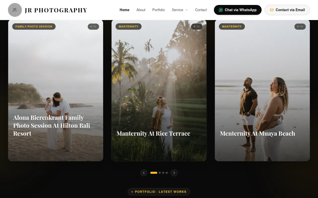 Screenshot of jrphotography.id