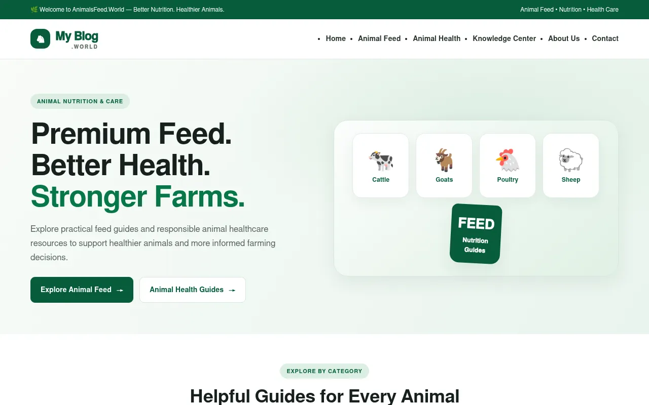 Screenshot of animalsfeed.world