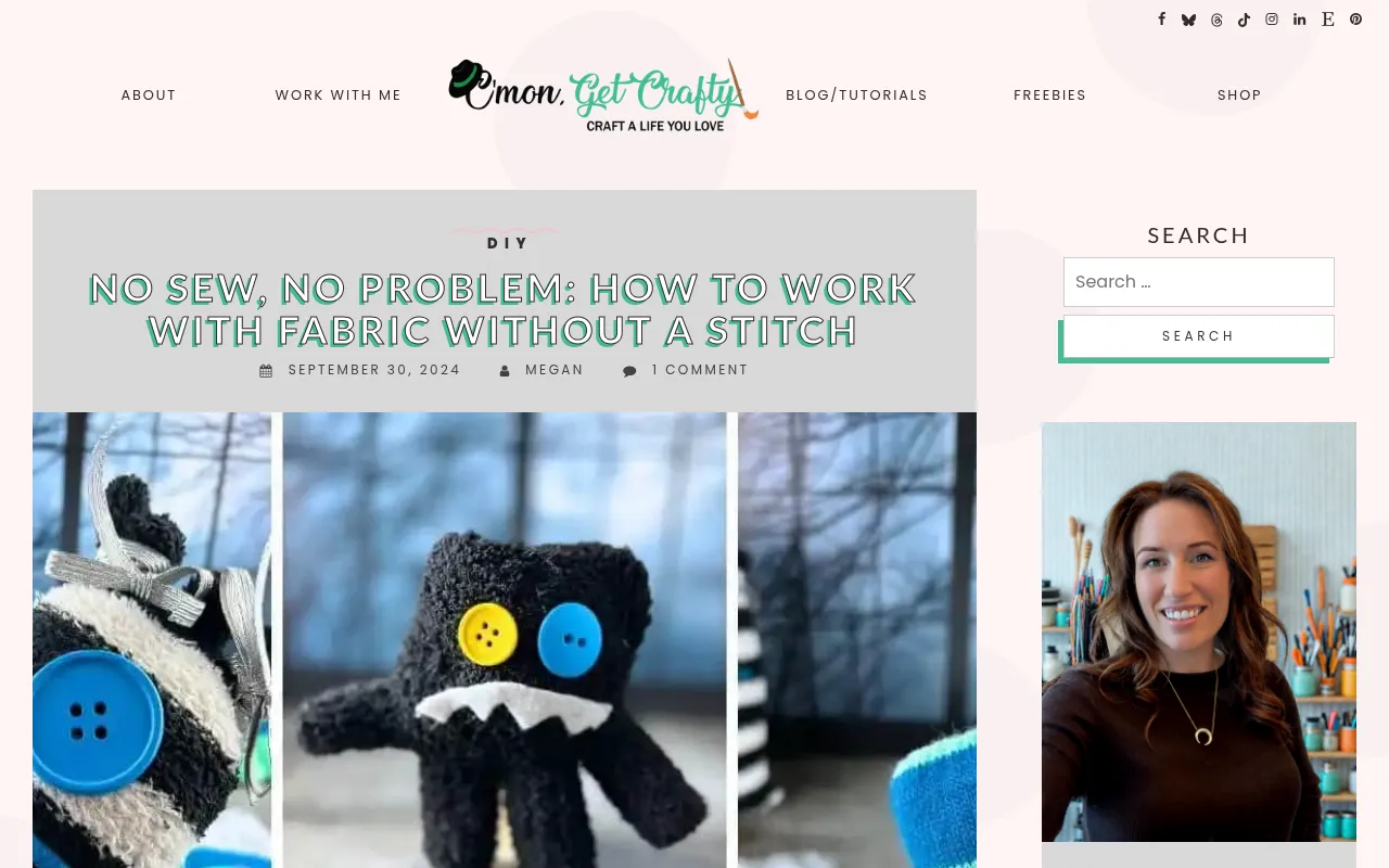 Screenshot of cmongetcrafty.com