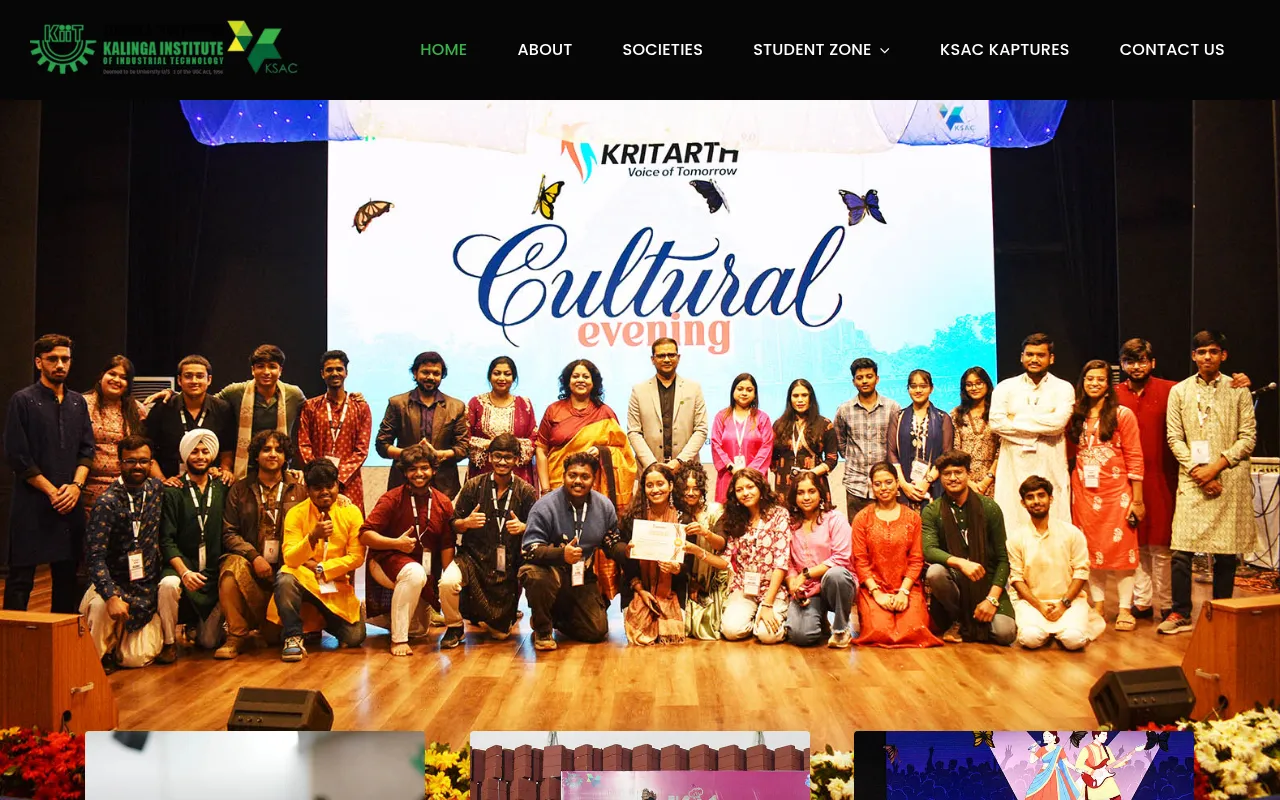 Screenshot of ksac.kiit.ac.in