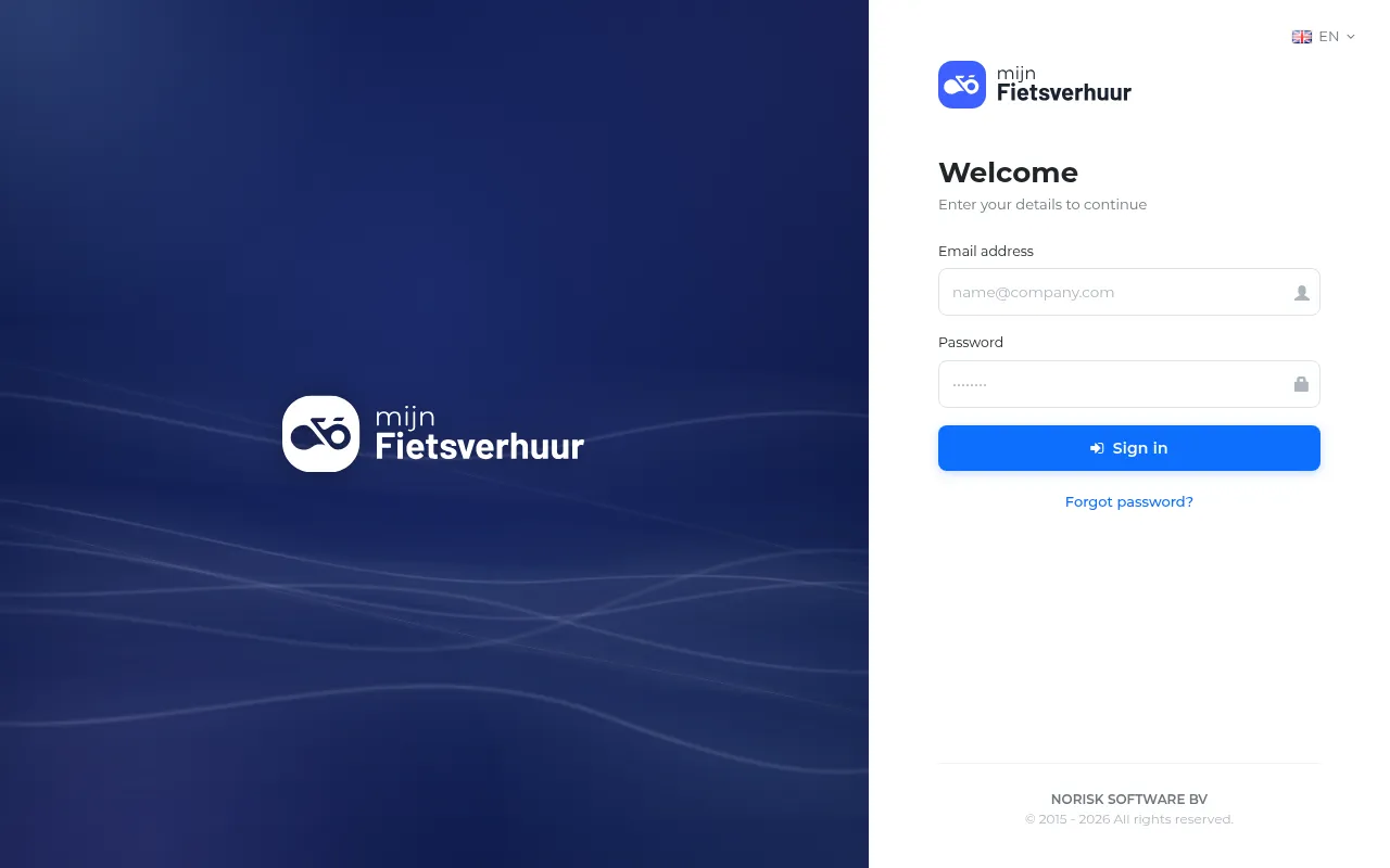Screenshot of portal.mijnfietsverhuur.nl