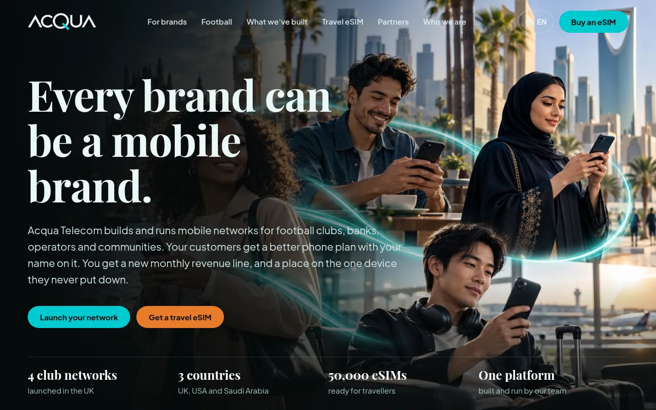 Screenshot of acquatelecom.com
