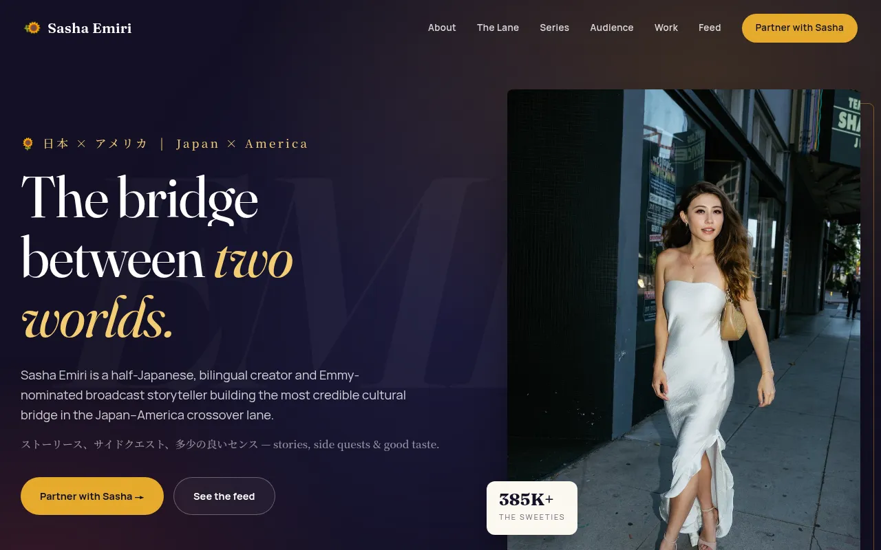 Screenshot of sashaemiri.com