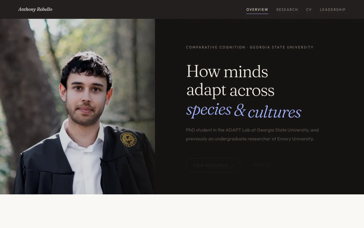 Screenshot of anthonyhrebello.com