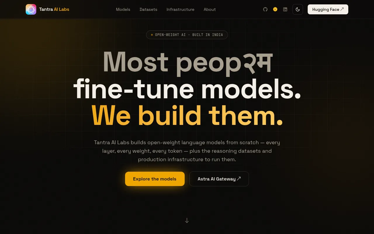 Screenshot of tantra-ai-labs.com