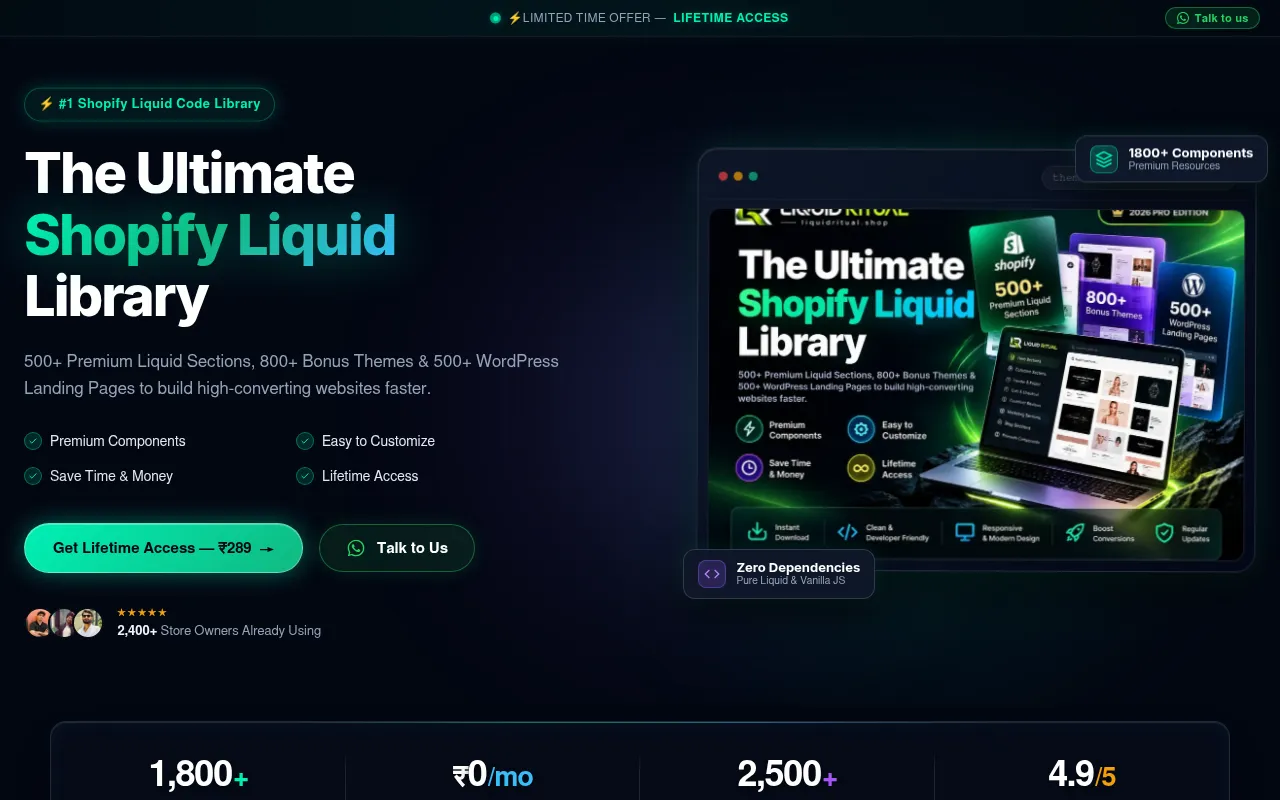 Screenshot of liquidritual.shop