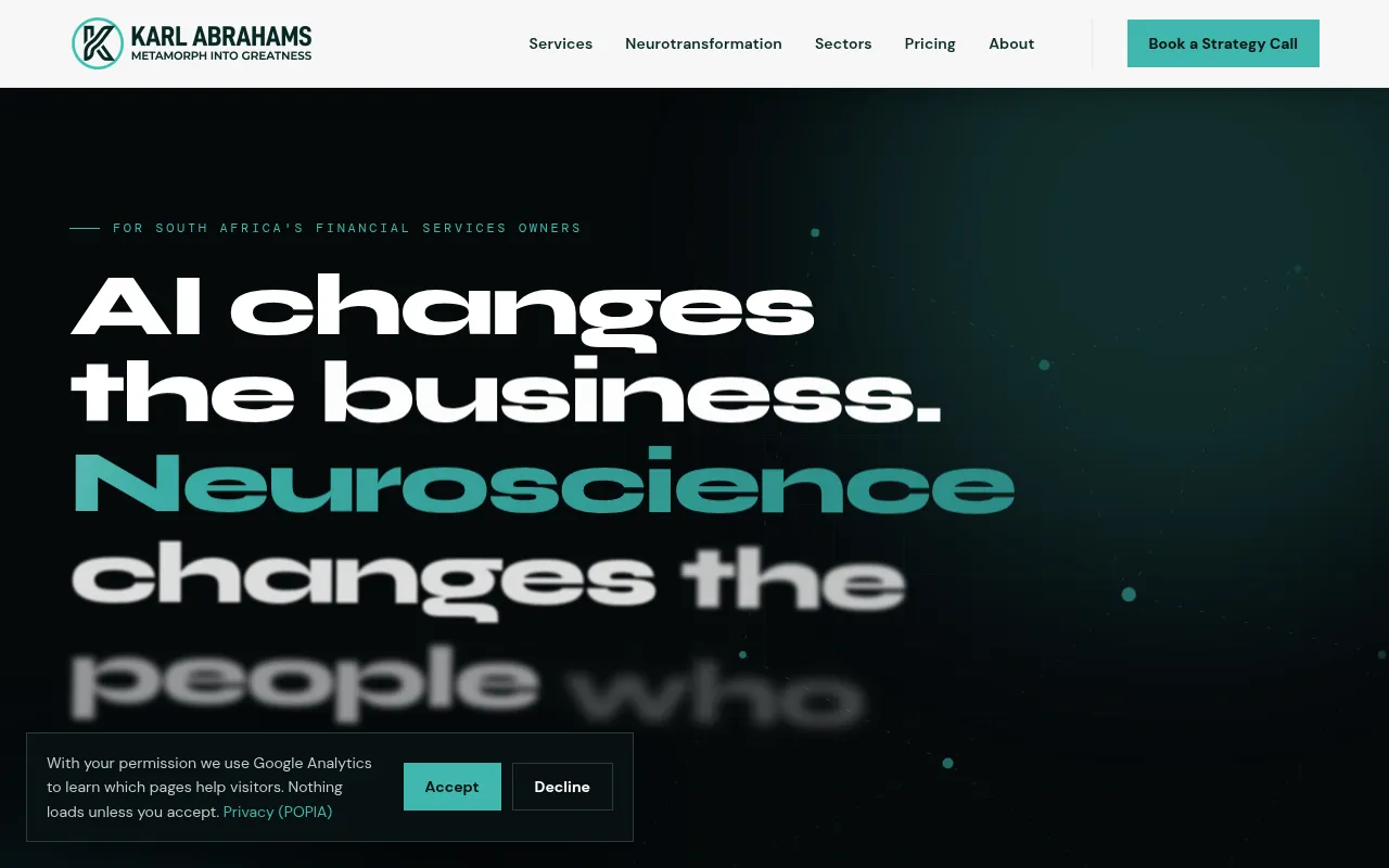 Screenshot of karlabrahams.co.za