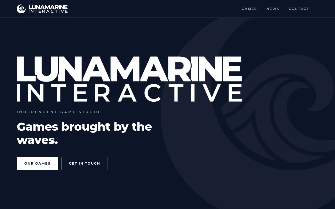 Screenshot of lunamarineinteractive.com