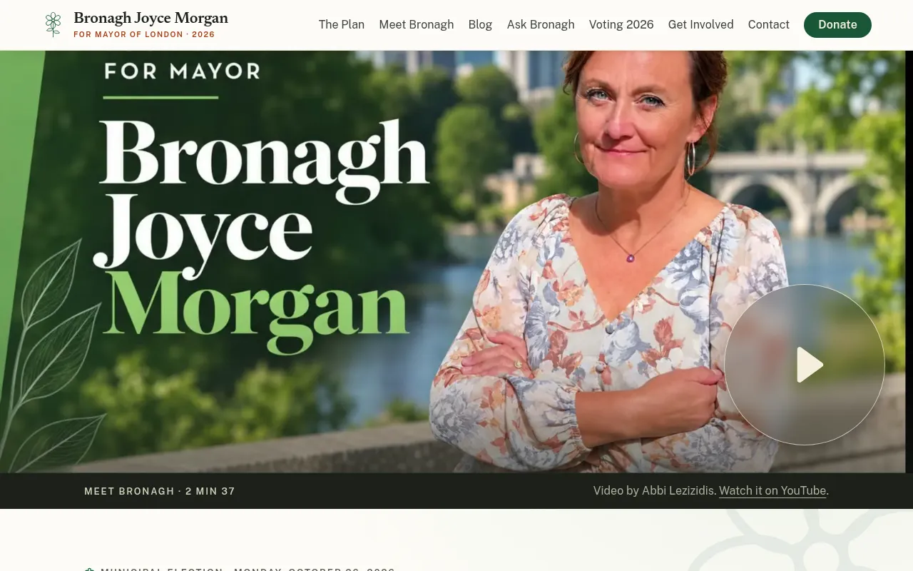 Screenshot of bronaghmorgan.ca