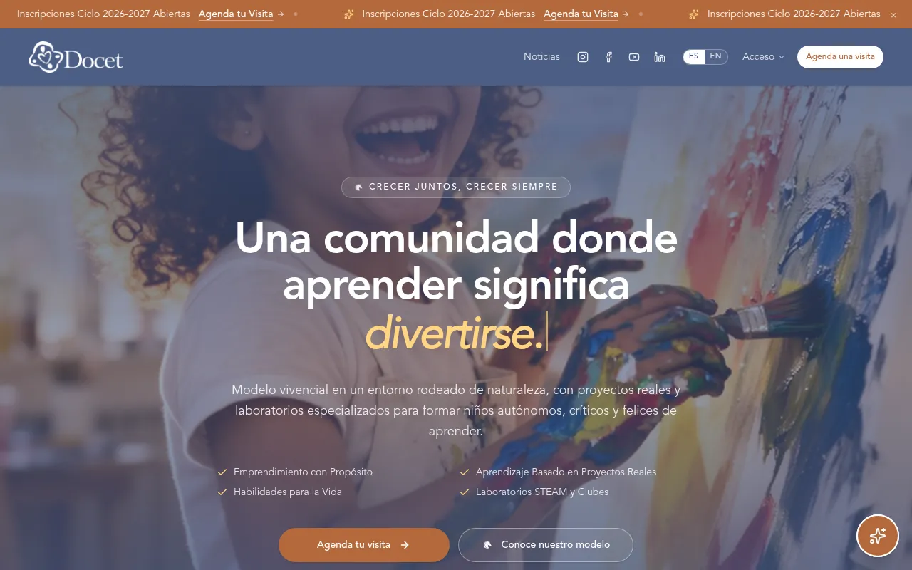 Screenshot of docet.edu.mx