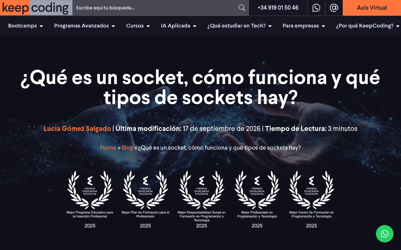 Screenshot of keepcoding.io