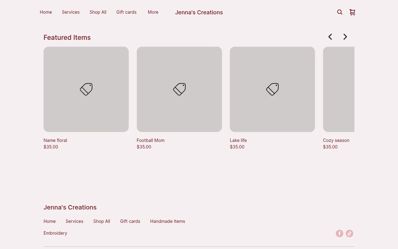 jennas-creations.square.site screenshot