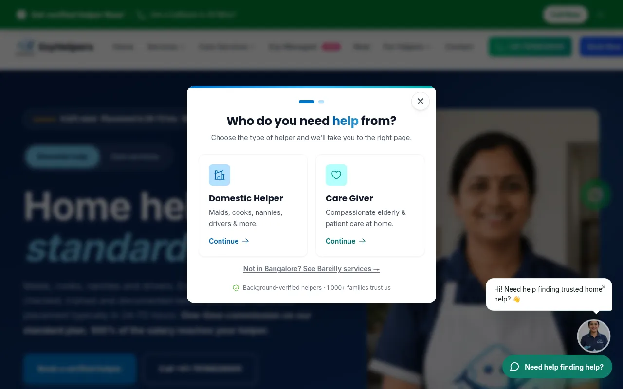Screenshot of ezyhelpers.com