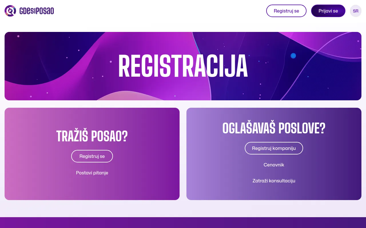 Screenshot of gdesiposao.com