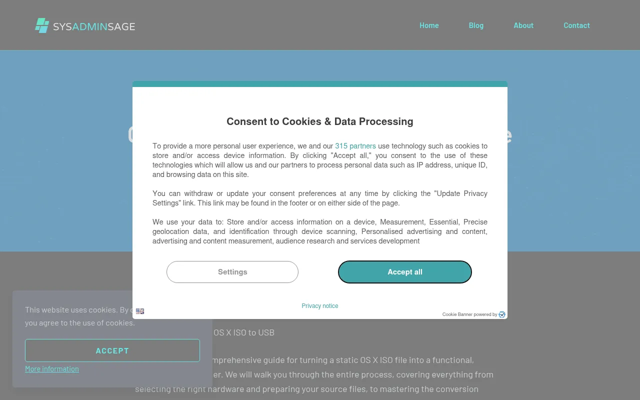 Screenshot of sysadminsage.com