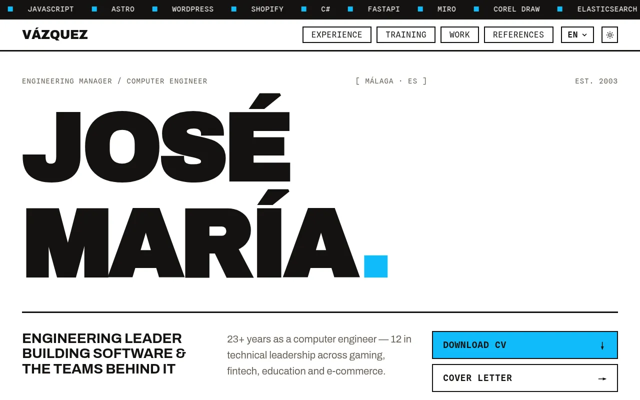 Screenshot of josemariavazquez.com