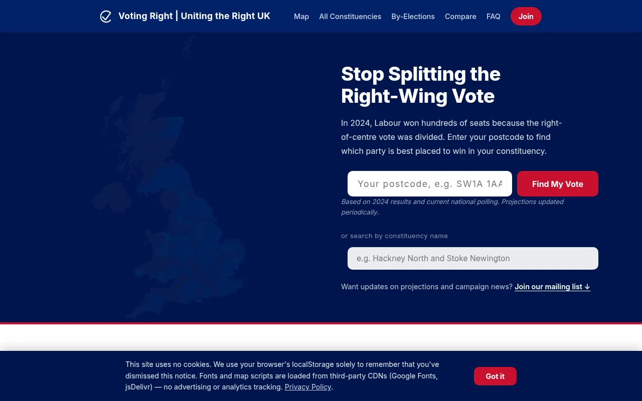 Screenshot of unitetherightuk.com