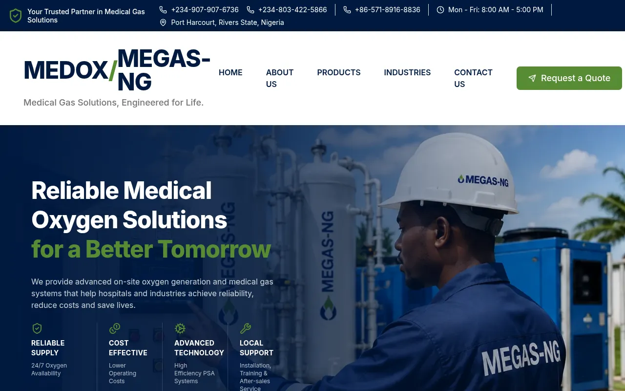 Screenshot of megas-ng.com