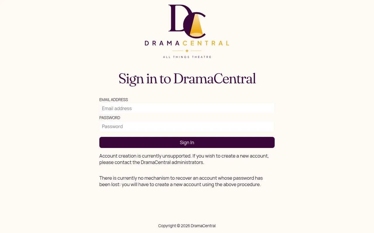 Screenshot of dramacentral.net