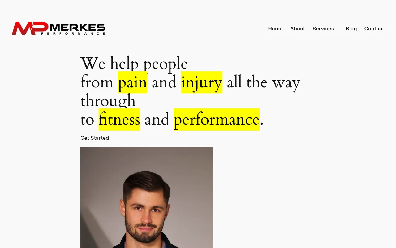 Screenshot of merkesperformance.com