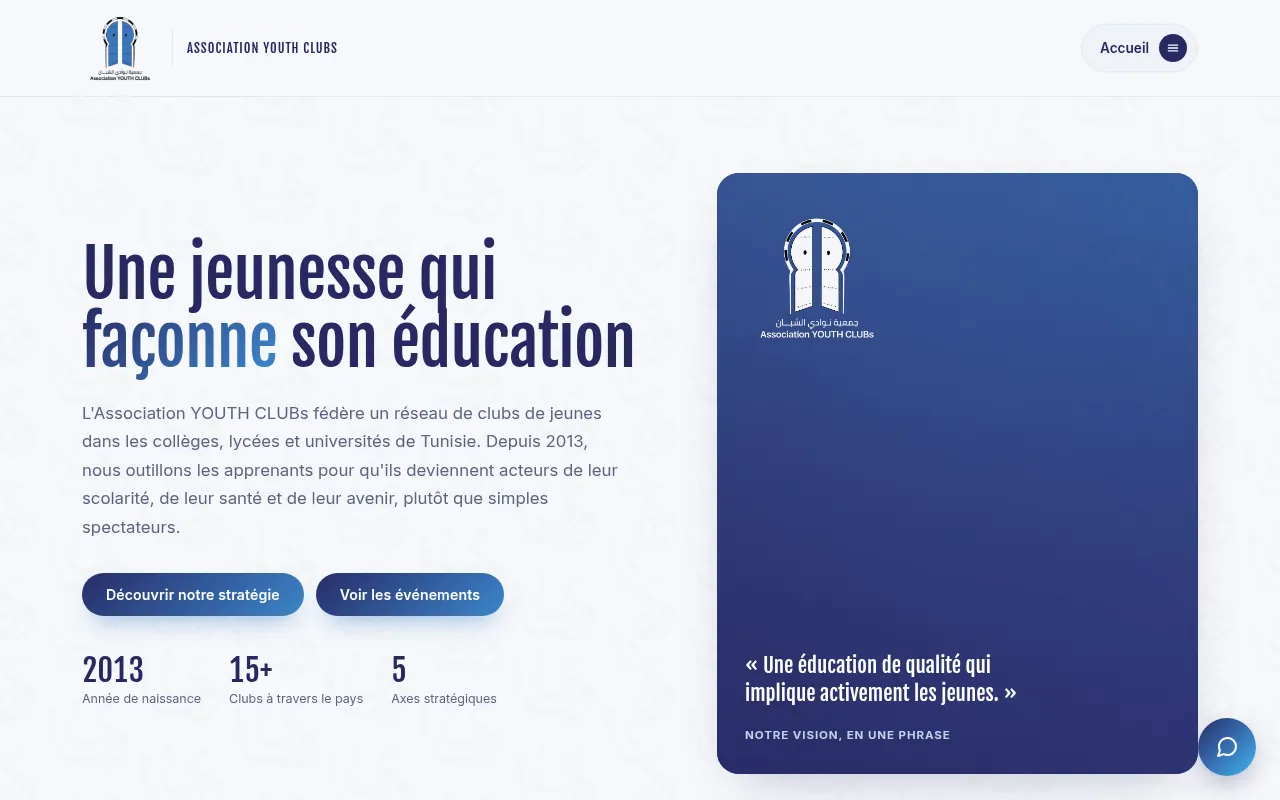 Screenshot of associationyouthclubs.org