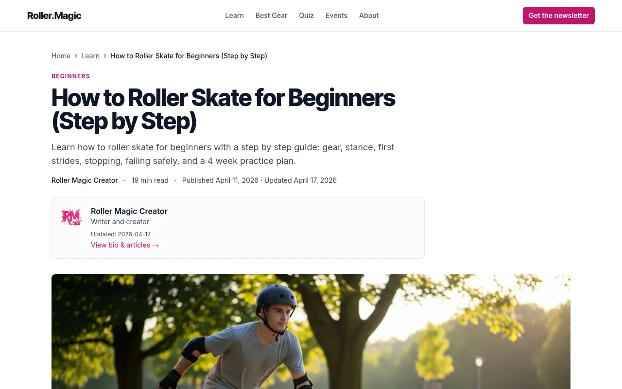 Screenshot of rollermagic.com