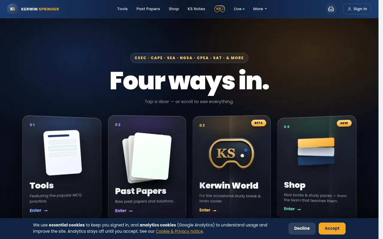 Screenshot of kerwinspringer.com