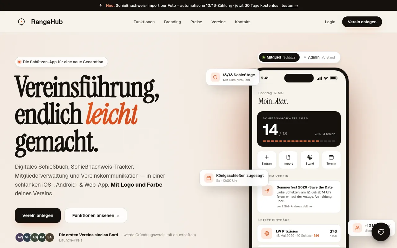 Screenshot of rangehub.de