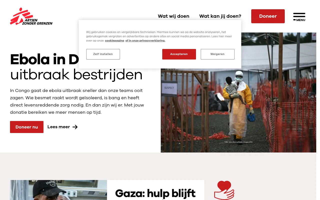 Screenshot of artsenzondergrenzen.nl