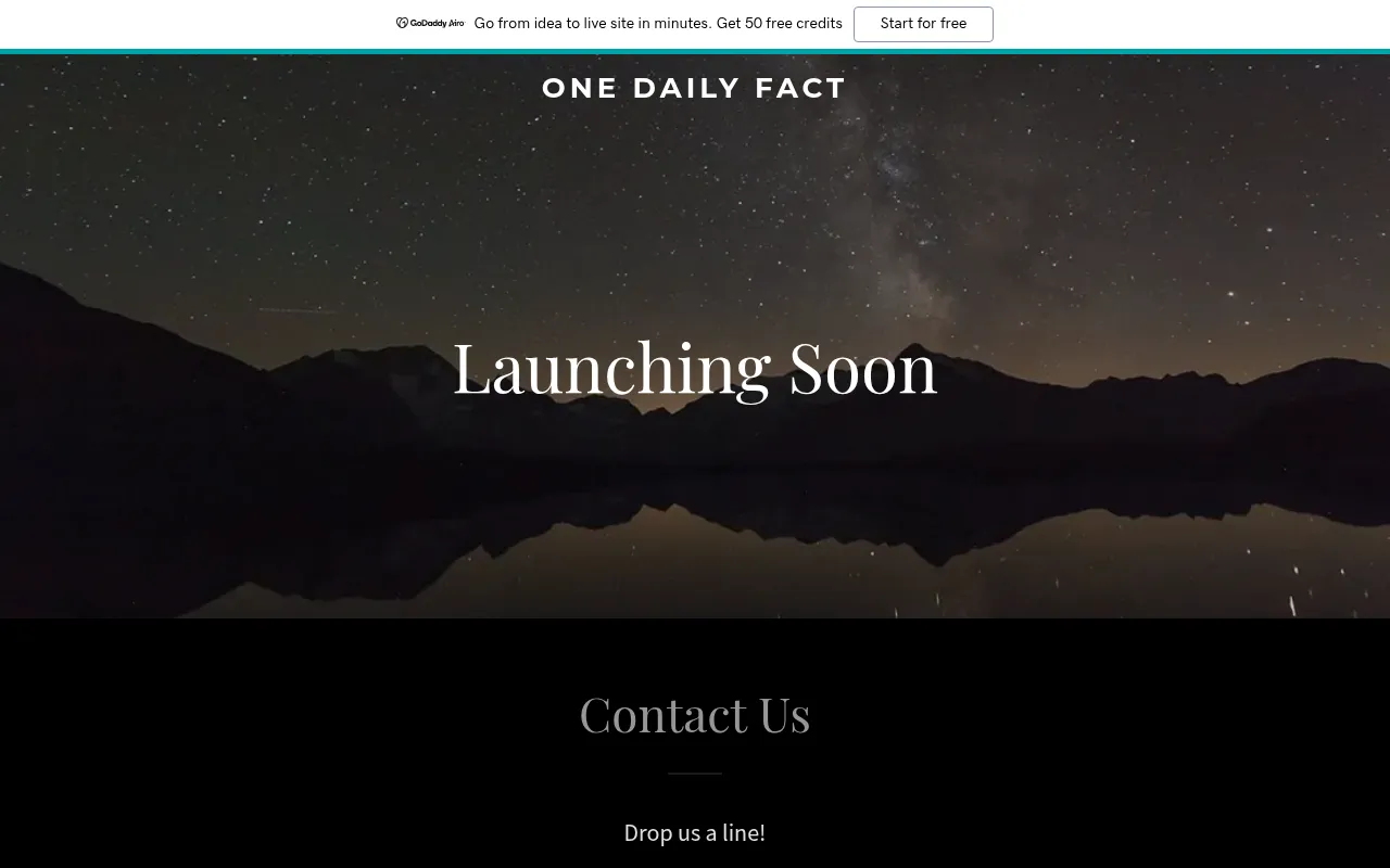 Screenshot of onedailyfact.com
