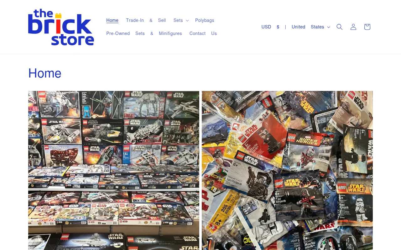 Screenshot of thebrickstore.us