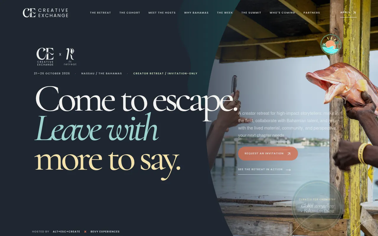 Screenshot of joincreativeexchange.com