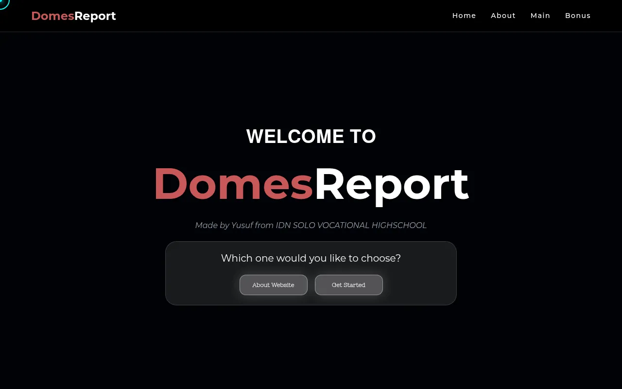 Screenshot of domes-e-report.vercel.app