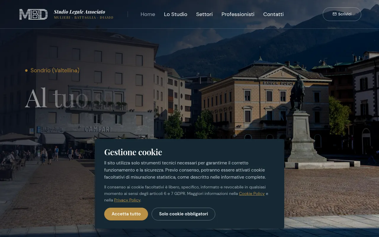 Screenshot of studiolegalesondrio.com