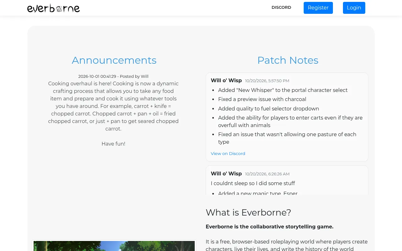 Screenshot of everborne.com