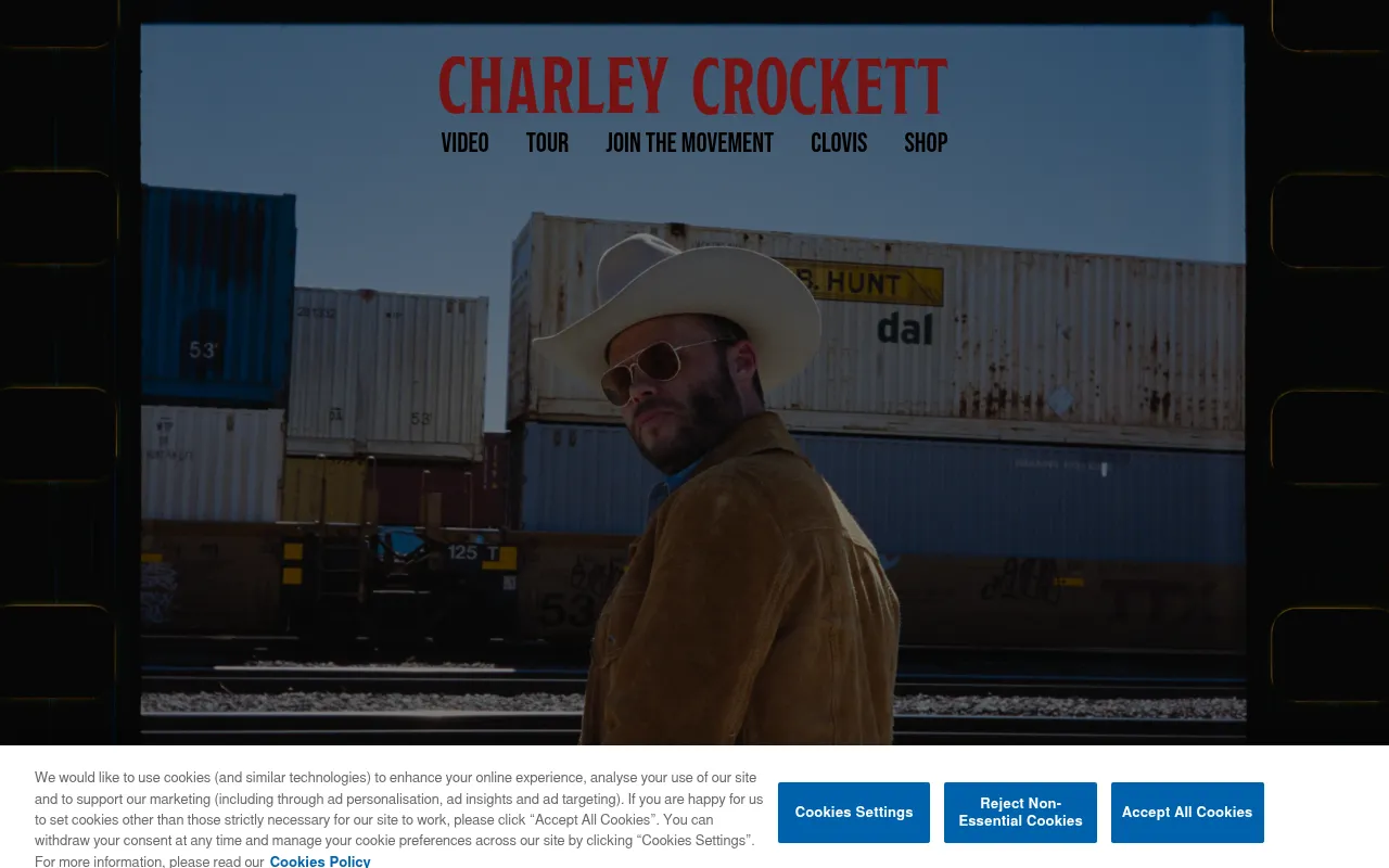 Screenshot of charleycrockett.com
