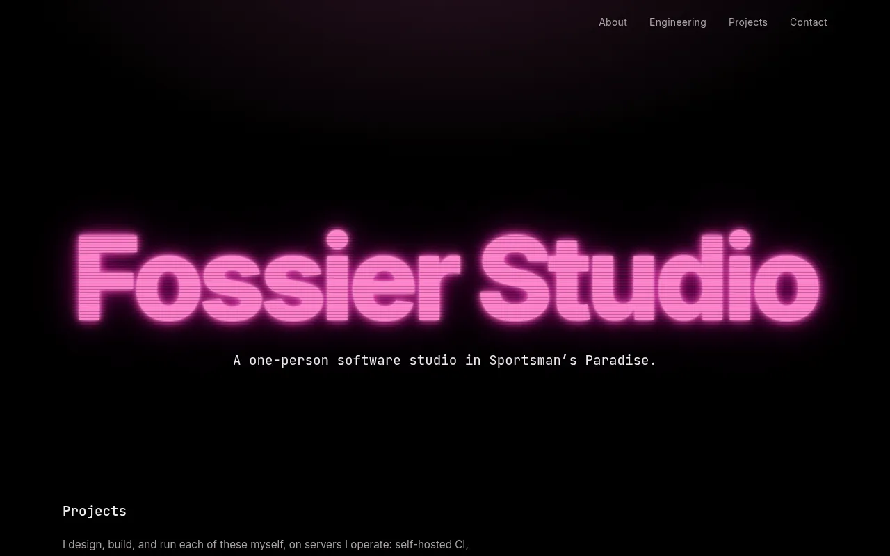 Screenshot of fossier.studio