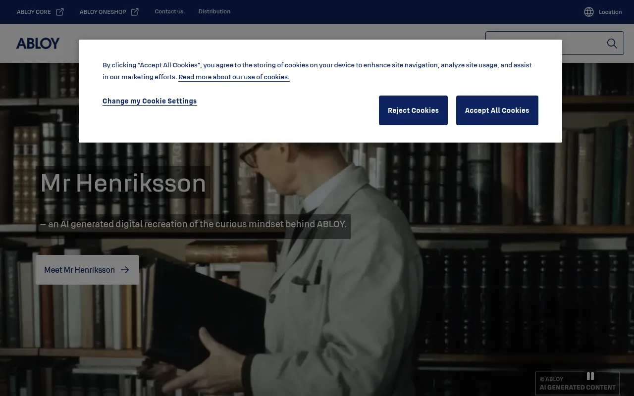 Screenshot of abloy.com