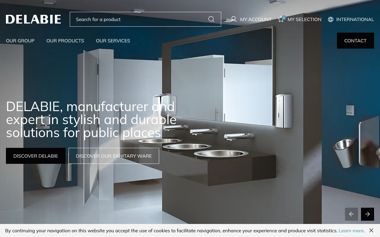Screenshot of delabie.com