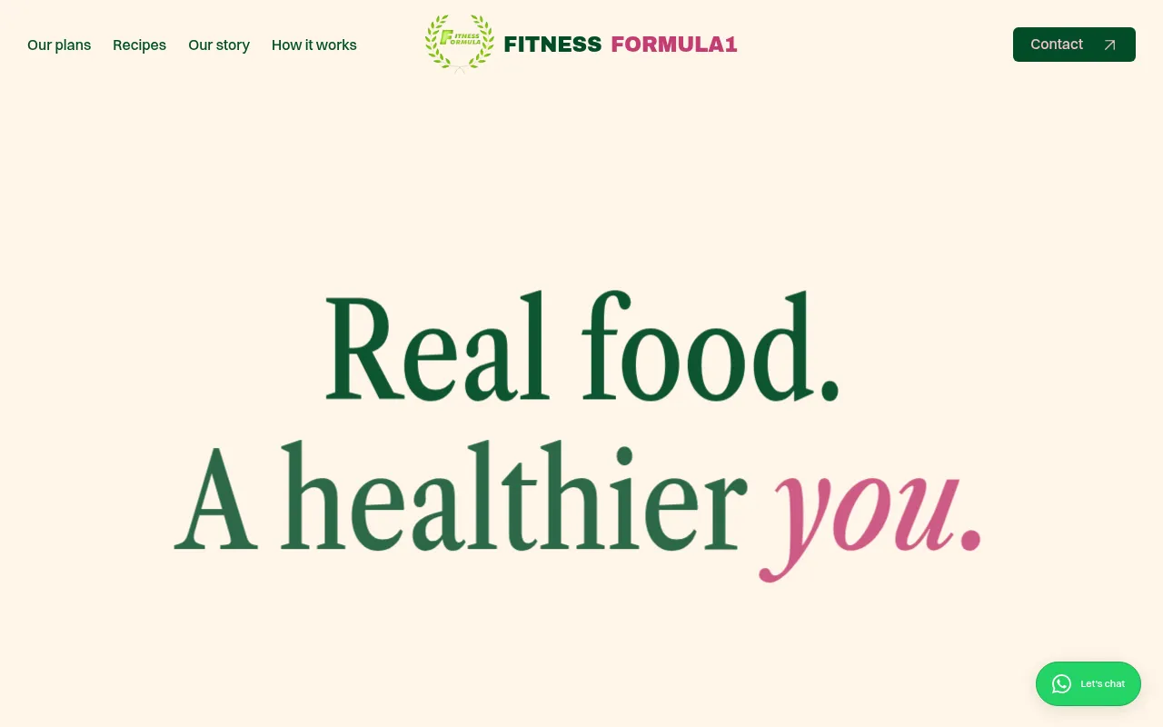 Screenshot of fitnessformula1.com