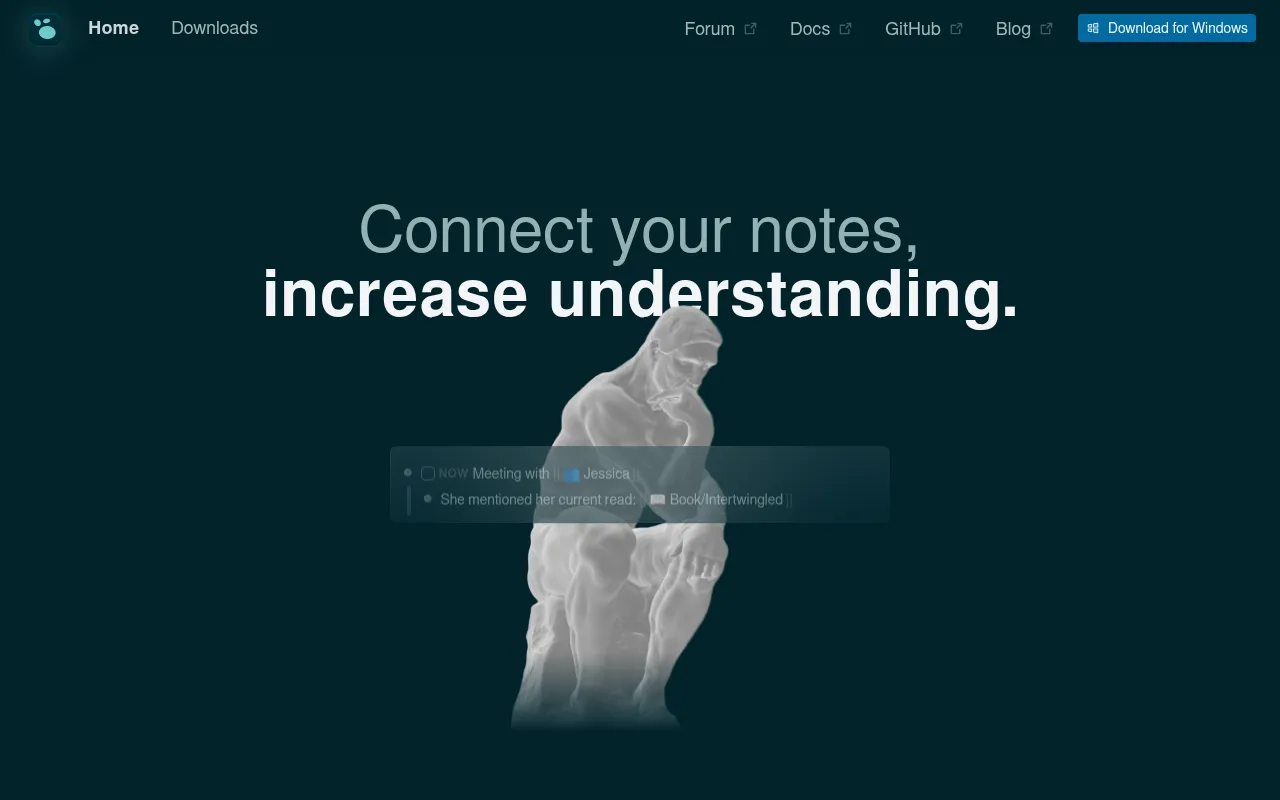 Screenshot of logseq.com