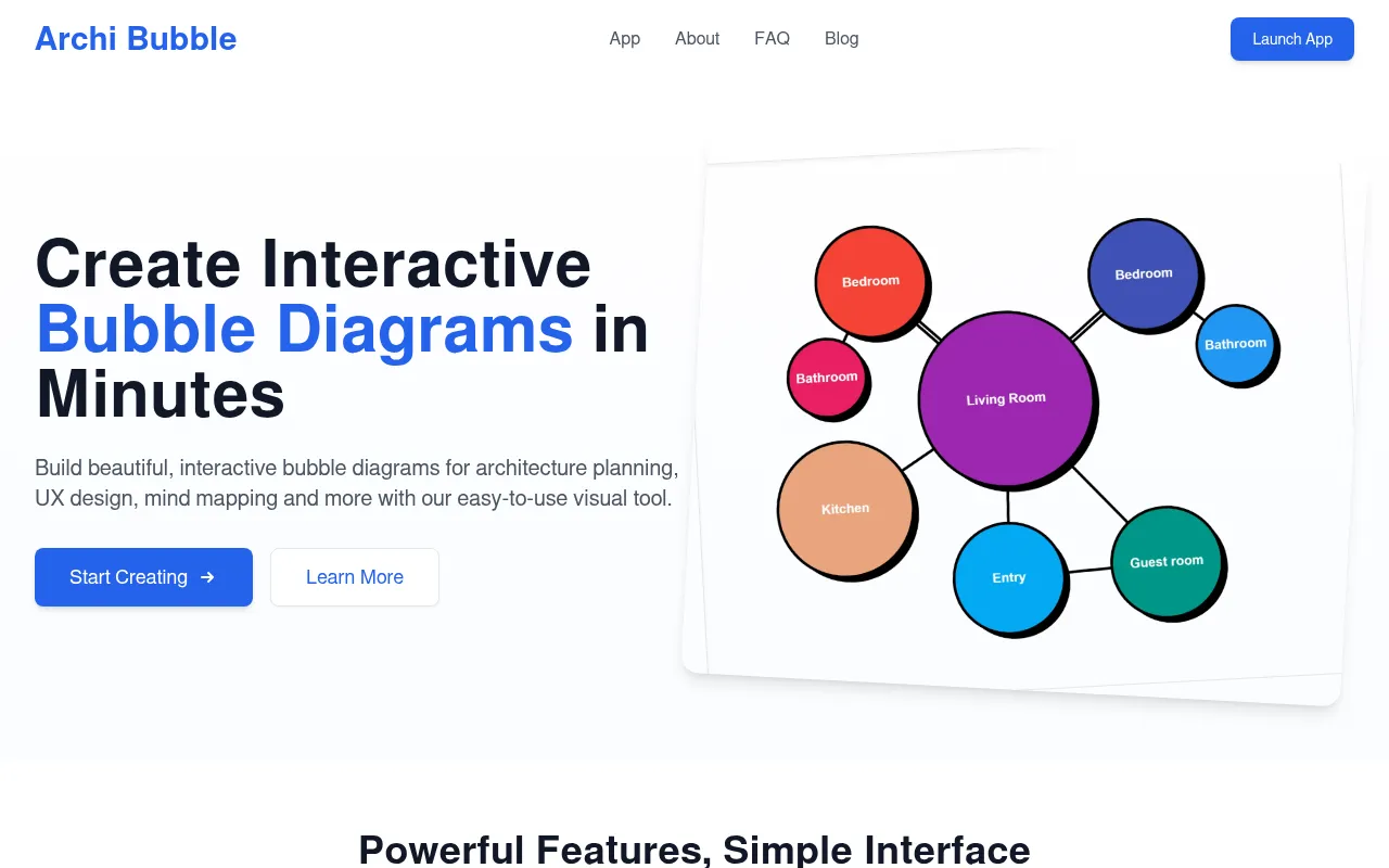 Screenshot of bubblediagram.com