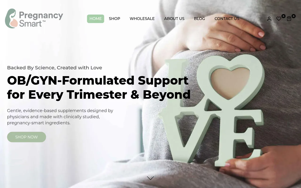 Screenshot of bepregnancysmart.com