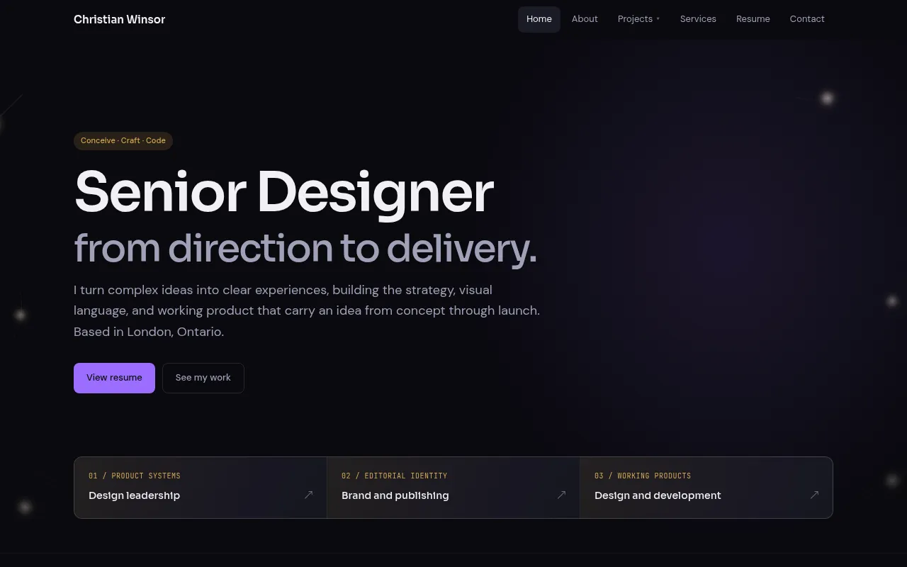 Screenshot of christianwinsor.github.io