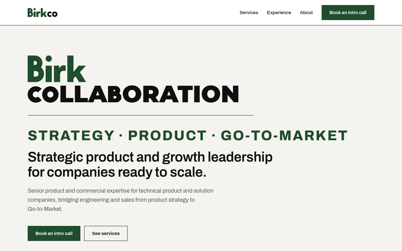 Screenshot of birkco.com
