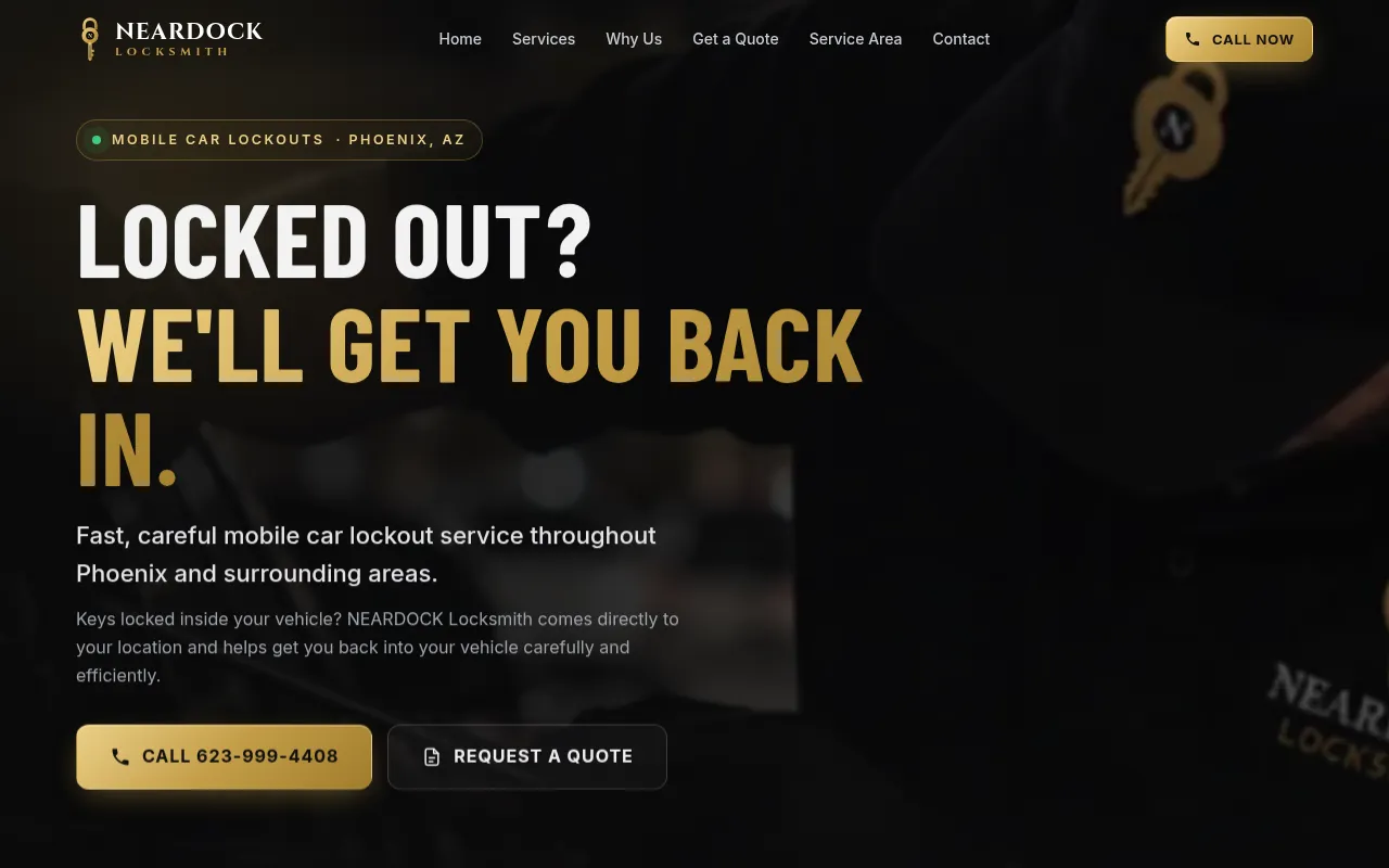 Screenshot of neardocklocksmith.com
