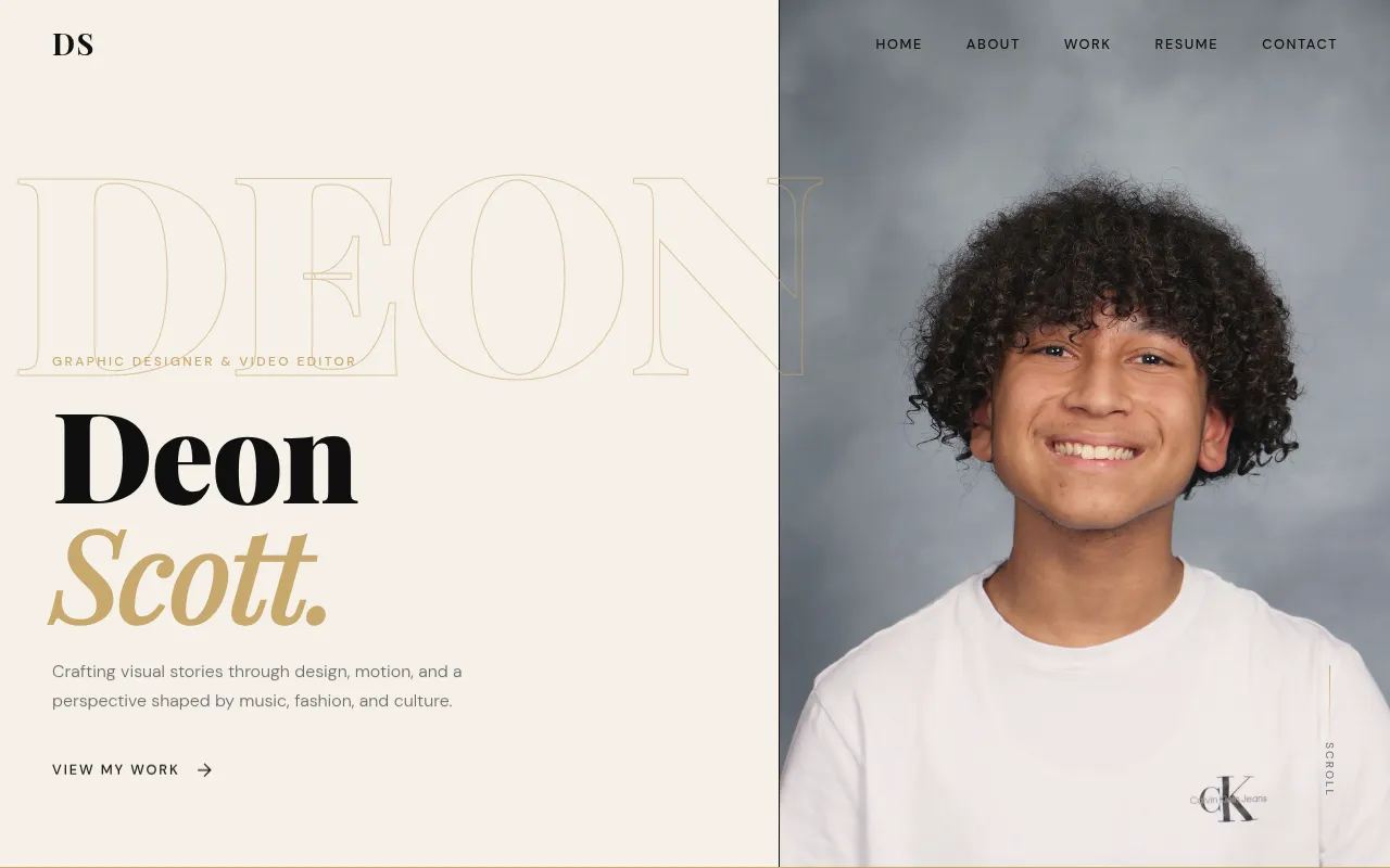 Screenshot of deonscott.com