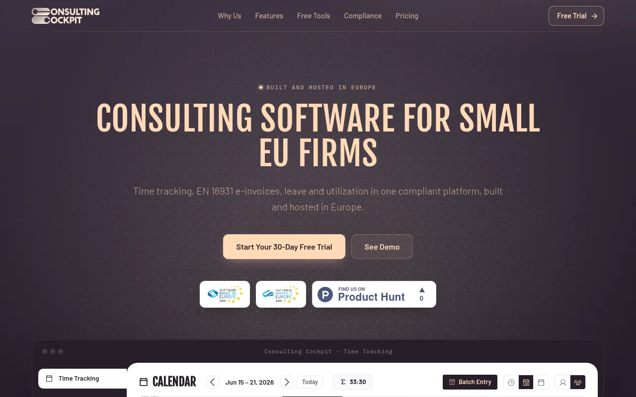 Screenshot of consultingcockpit.com